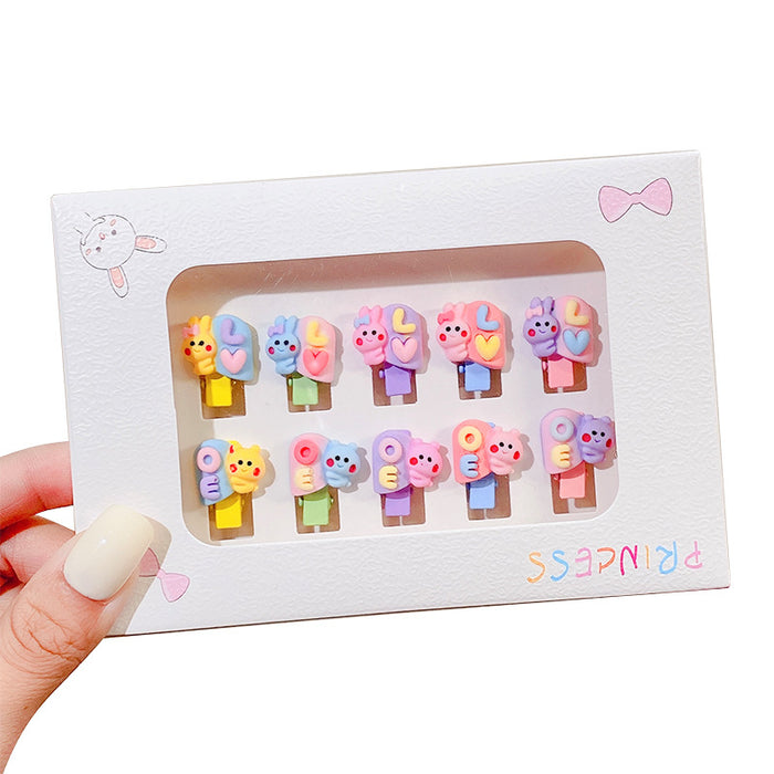 Wholesale cute little hair clips 10 children hairpins JDC-HC-i393