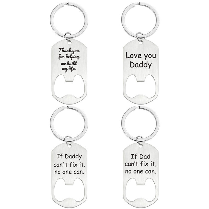 Jewelry WholesaleWholesale Father's Day Bottle Opener Metal Keychain JDC-KC-GangGu024 Keychains 钢古 %variant_option1% %variant_option2% %variant_option3%  Factory Price JoyasDeChina Joyas De China