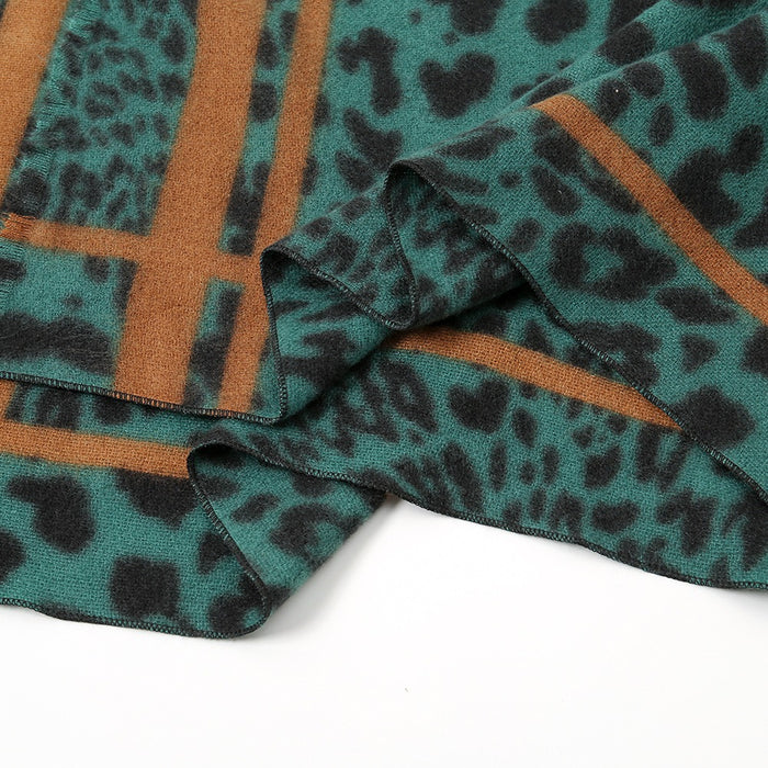 Wholesale Faux Cashmere Leopard Scarf Shawl JDC-SF-WenJ001