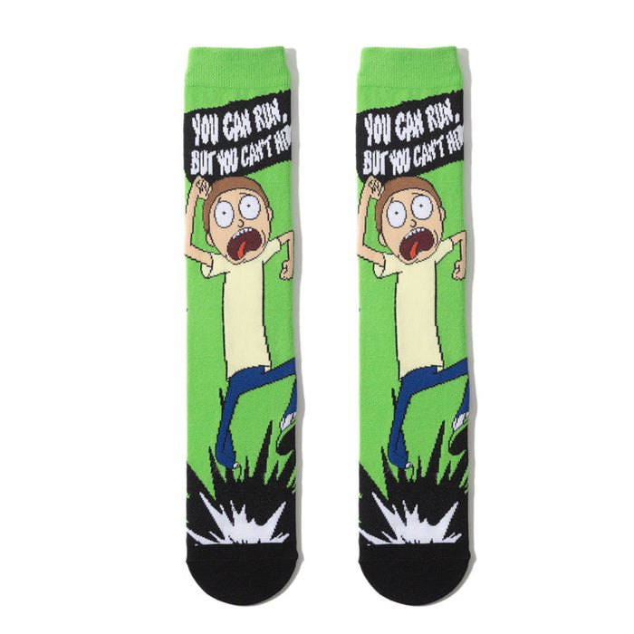 Wholesale socks cartoon medium and long tube skateboard personality socks (M) JDC-SK-HuiHe007