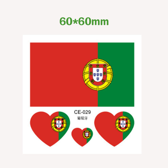 Wholesale Stickers World Cup Fans Flag Tattoo Stickers MOQ≥2 JDC-ST-RuiQ001