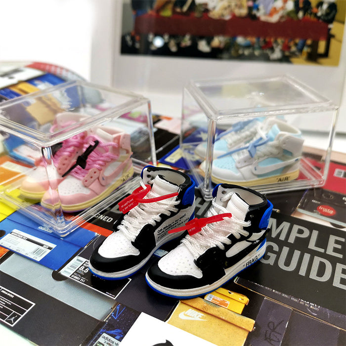 Wholesale Enamel Sneakers Plastic Transparent Box Keychains Ornaments JDC-KC-TuoH009