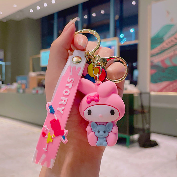 Wholesale keychain cute pendant car pvc soft doll MOQ≥2 JDC-KC-YDao001