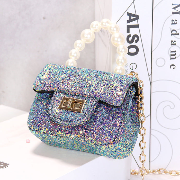 Wholesale Shiny Mini Women's Bag Pearl Handheld Children's Messenger Bag JDC-SD-Yixuan002