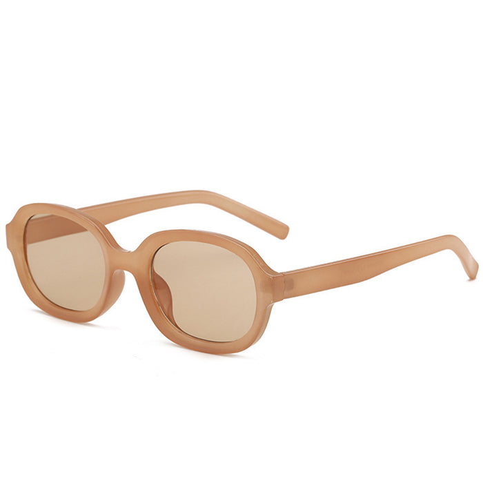 Jewelry WholesaleWholesale milk brown vintage small frame sunshades JDC-SG-JinF046 Sunglasses 季丰 %variant_option1% %variant_option2% %variant_option3%  Factory Price JoyasDeChina Joyas De China