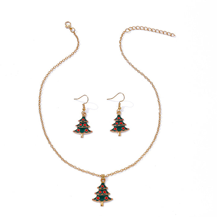 Wholesale Necklaces Alloy Christmas Collection Necklace Earrings Set MOQ≥2set JDC-NE-KaiWei001