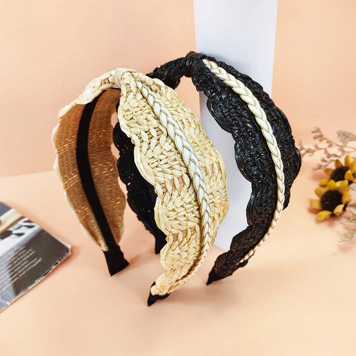 Wholesale Headband Straw Weave JDC-HD-ChaoX005