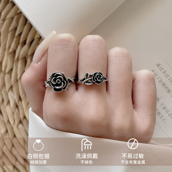 Jewelry WholesaleWholesale 925 Silver Thai Silver Flower Ring JDC-RS-LanZ002 Rings 岚芷 %variant_option1% %variant_option2% %variant_option3%  Factory Price JoyasDeChina Joyas De China