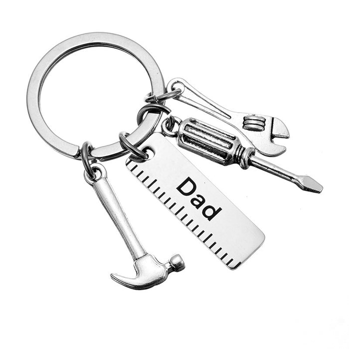 Wholesale stainless steel engraved Father's Day gift keychain MOQ≥2 JDC-KC-ShangQ003