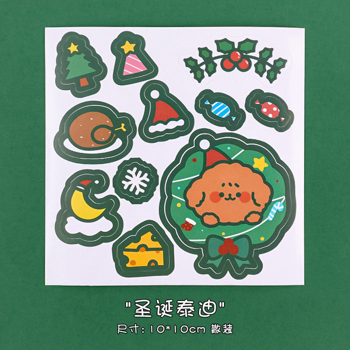 Wholesale Sticker Paper Cartoon Christmas Children MOQ≥2 JDC-ST-dichen004