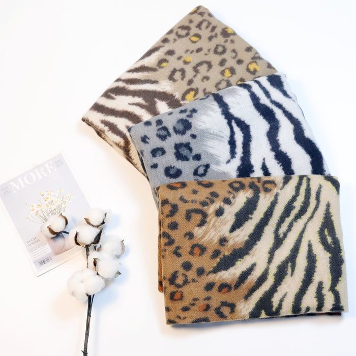 Wholesale Scarf imitation cashmere leopard print color printing shawl thickened winter warm JDC-SF-XJY003