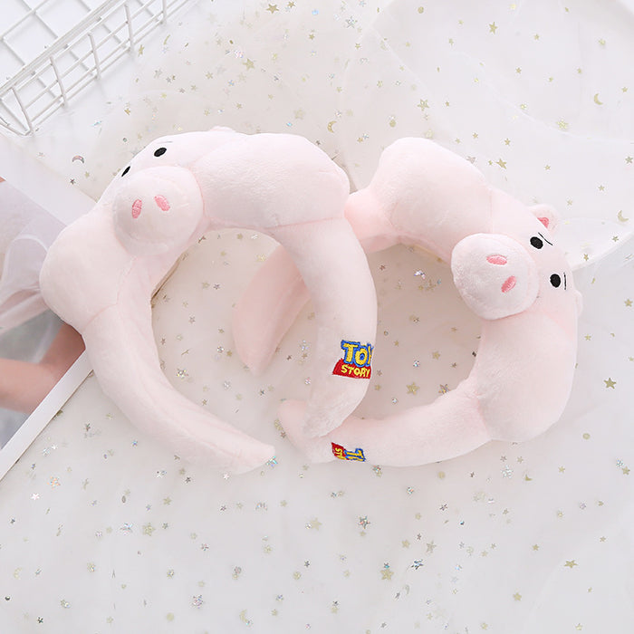 Wholesale headband cloth cartoon ham pig plush MOQ≥2 JDC-HD-MiaoKe001