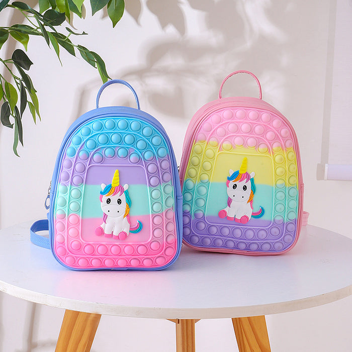 Wholesale Children Bag Silicone Last Mouse Lost Unicorn MOQ≥3 JDC-BP-Chenzi001