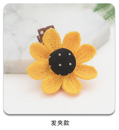 Wholesale Cute Sunflower Hair Clip Hair Ring JDC-HS-WeiS001