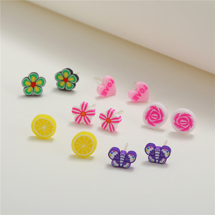 Wholesale Pearl Fruit Animal Stud Earrings Flower Star Earrings JDC-ES-Zhuji001