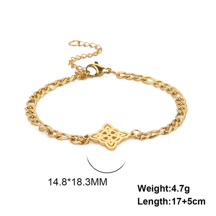 Wholesale Bracelet Stainless Steel Concentric Pattern Double Holes JDC-BT-QiJu008