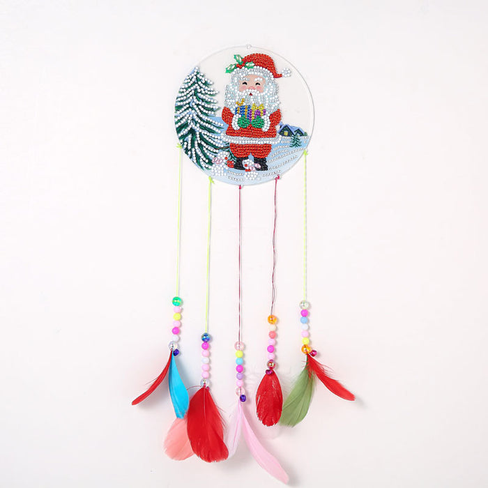 Wholesale Mandala Diamond Painting Wind Chime Christmas Crystal Cartoon Dreamcatcher MOQ≥2 JDC-DC-YouAn001