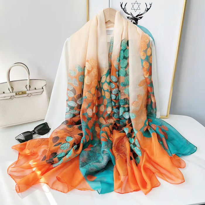 Wholesale Silk Scarf You Soft Yarn Summer Sunscreen Shawl MOQ≥2 JDC-SS-SiYa001