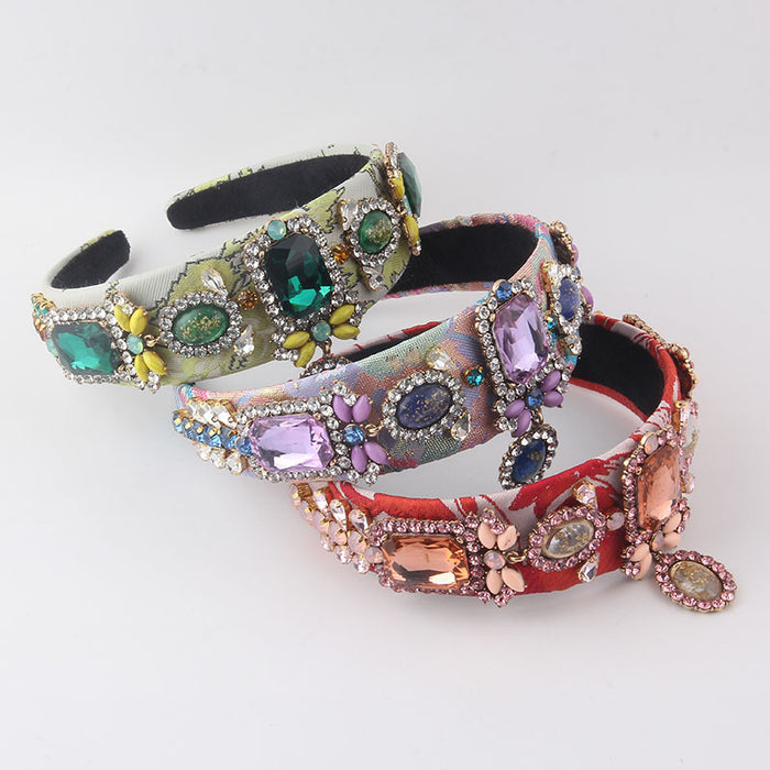 Wholesale Bracelet Metal Bracelet Gemstone Personality Headband JDC-BT-JingB004