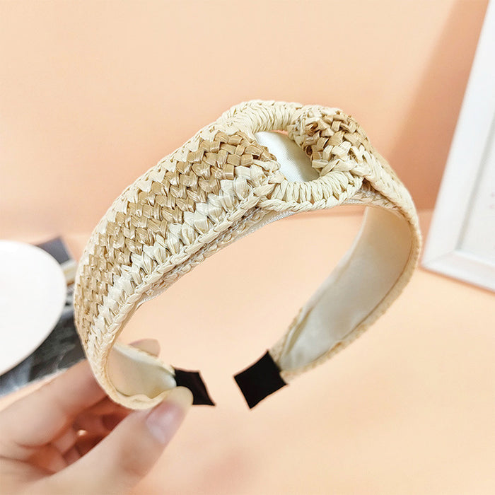 Wholesale Headband Straw Boho Style JDC-HD-ChaoX007