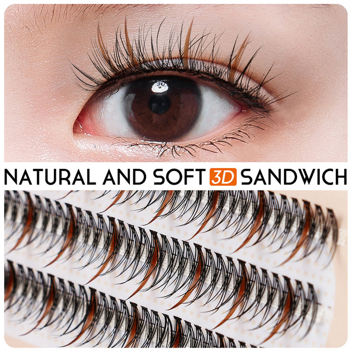 Wholesale Blossom Planting False Eyelashes Color Single Cluster JDC-EY-LanJL005