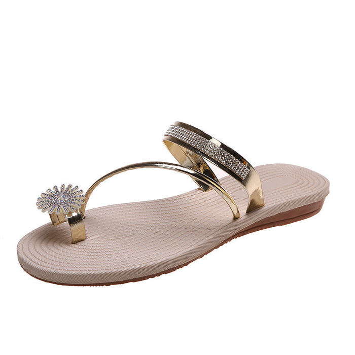 Wholesale plus size set toe women's outer wear summer beach sandals MOQ≥2 JDC-SD-HengH001