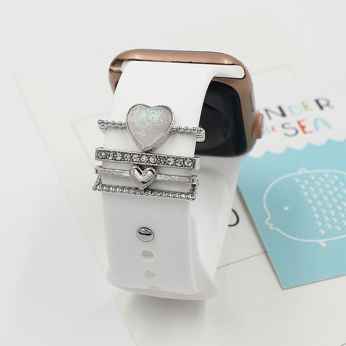 Wholesale Apple Watch 38mm Strap Metal With Diamond Decoration MOQ≥2 JDC-WH-ZhiH005