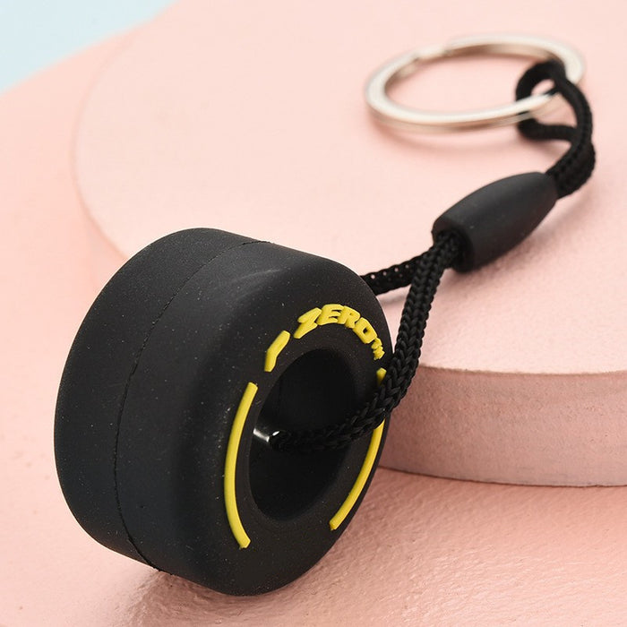 Wholesale PVC Soft Rubber Tire Keychain JDC-KC-YPin009