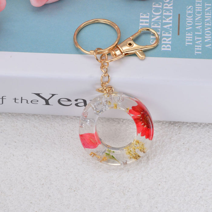 Jewelry WholesaleWholesale dried flower daisy 26 letters Keychain JDC-KC-YiWa002 Keychains 伊娃 %variant_option1% %variant_option2% %variant_option3%  Factory Price JoyasDeChina Joyas De China