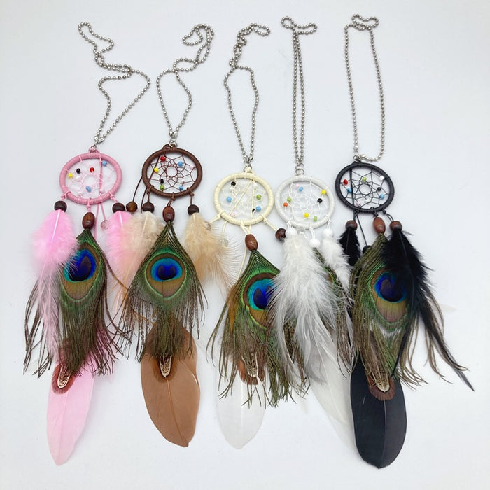 Jewelry WholesaleWholesale Peacock Feather Dreamcatcher MOQ≥2 JDC-DC-ChenP001 Dreamcatcher 宸聘 %variant_option1% %variant_option2% %variant_option3%  Factory Price JoyasDeChina Joyas De China