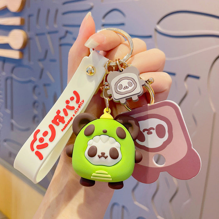 Wholesale Keychains pvc panda toast cute MOQ≥2 JDC-KC-YDao044