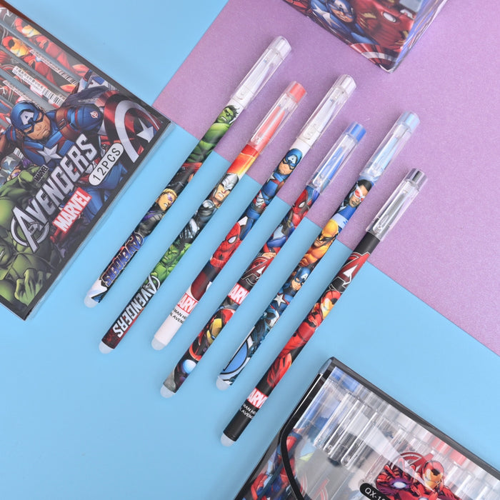 Wholesale Ballpoint Pen 12pcs Set Plastic Cartoon Blue Black Gel Pen (M) JDC-BP-YaLL002