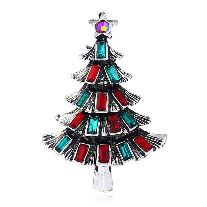 Wholesale Brooch Alloy Vintage Diamond Christmas Tree JDC-BC-ZhuiX003