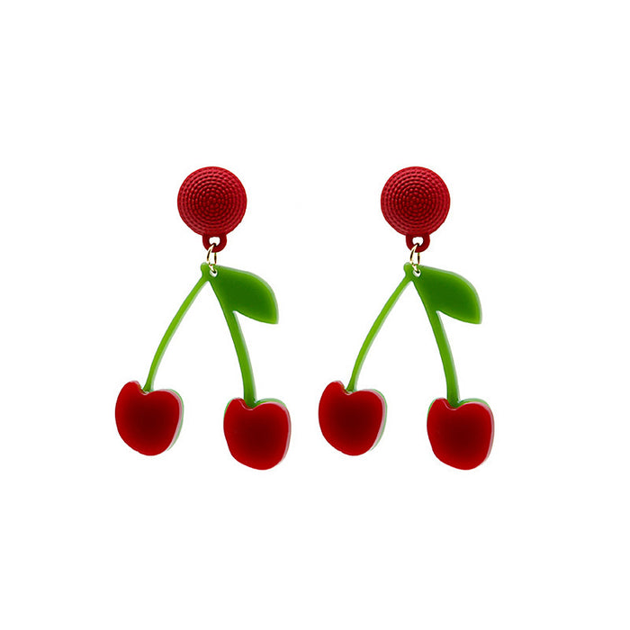 Jewelry WholesaleWholesale diamond inlaid alloy Cherry Earrings JDC-ES-GSMDD030 Earrings 萌豆豆 %variant_option1% %variant_option2% %variant_option3%  Factory Price JoyasDeChina Joyas De China