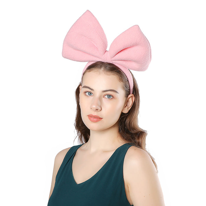 Wholesale Headband Plush Big Bow Cute Exaggerated MOQ≥3 JDC-HD-ZhenY001