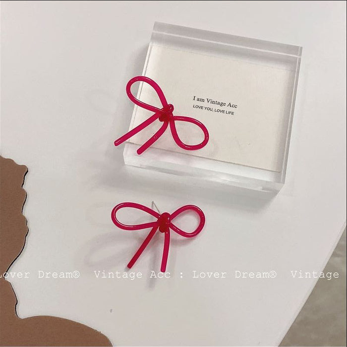 Wholesale Acrylic Acrylic Bow Earrings JDC-ES-Lfm023