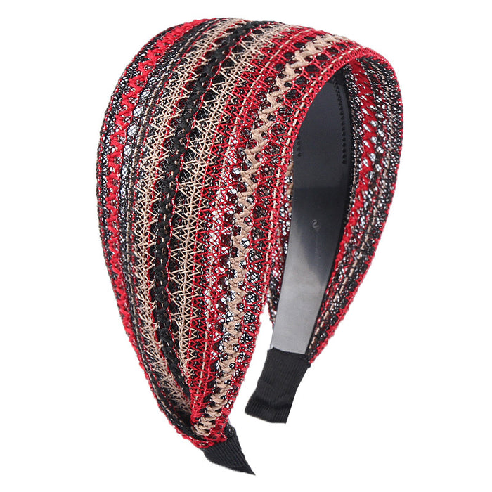 Jewelry WholesaleWholesale wide-brimmed breathable mesh black hair band JDC-HD-Chunj001 Headband 纯界 %variant_option1% %variant_option2% %variant_option3%  Factory Price JoyasDeChina Joyas De China