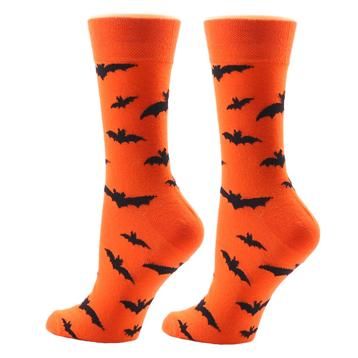 Wholesale Socks Cotton Spandex Cartoon Mid Tube Halloween MOQ≥3 JDC-SK-XQ004