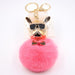 Jewelry WholesaleWholesale French Bulldog Alloy Faux Hair PVC Hairball Pom Pom  Keychain JDC-KC-Zuge017 Keychains 祖格 %variant_option1% %variant_option2% %variant_option3%  Factory Price JoyasDeChina Joyas De China