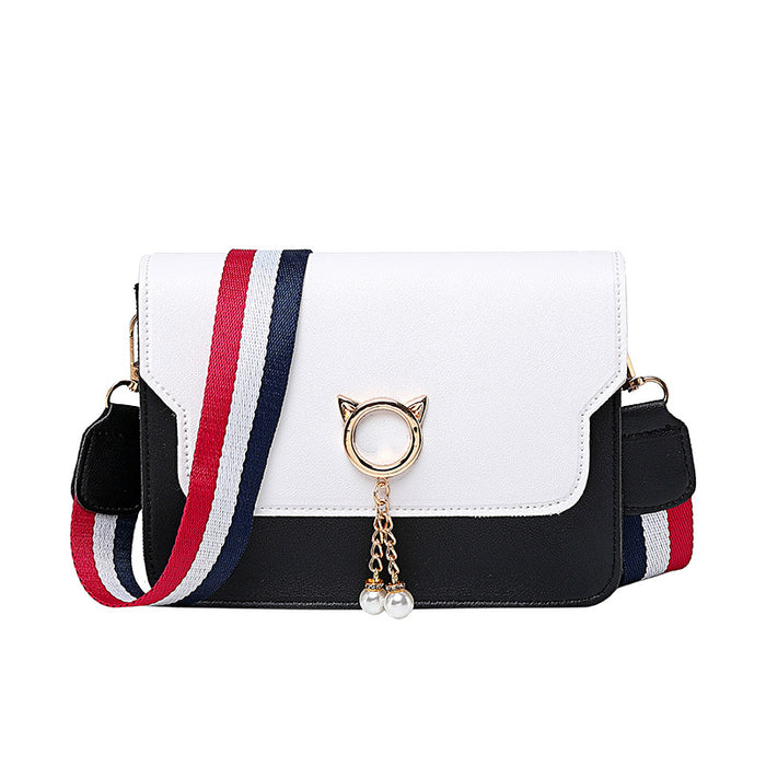 Wholesale cat pendant small square bag ladies shoulder messenger bag JDC-SD-ShiC013