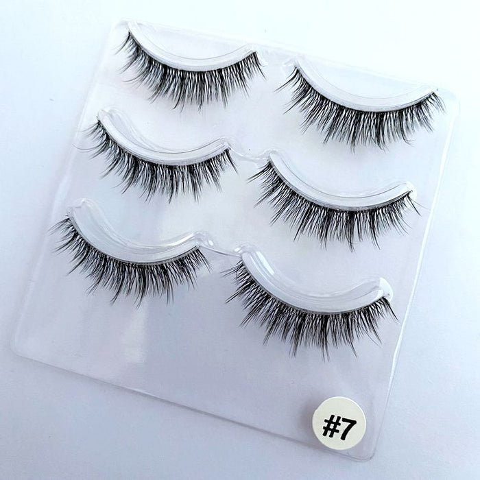 Jewelry WholesaleWholesale 3D transparent cross-sectional stem false eyelashes 3 pairs JDC-EY-YEZ003 Eyelashes 雅尔姿 %variant_option1% %variant_option2% %variant_option3%  Factory Price JoyasDeChina Joyas De China