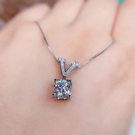 Jewelry WholesaleWholesale single diamond V-shaped bullhead necklace JDC-NE-Caos015 Necklaces 曹适 %variant_option1% %variant_option2% %variant_option3%  Factory Price JoyasDeChina Joyas De China