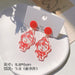 Jewelry WholesaleWholesale geometric candy color graffiti embossed stud stud earrings MOQ≥2 JDC-ES-XiaY002 Earrings 夏樱 %variant_option1% %variant_option2% %variant_option3%  Factory Price JoyasDeChina Joyas De China