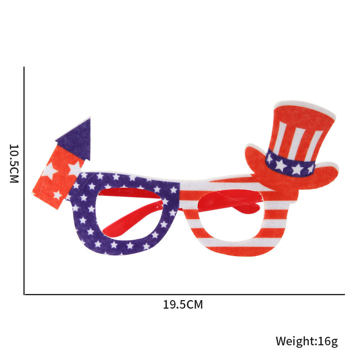 Wholesale 4th of July Independence Day Glasses American National Day Party Flag Glasses Frames JDC-SG-BaoF001