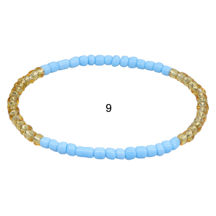 Jewelry WholesaleWholesale Glass Rice Beads Boho Colorful Beach Anklet JDC-AS-Yh009 Anklet 益烨 %variant_option1% %variant_option2% %variant_option3%  Factory Price JoyasDeChina Joyas De China