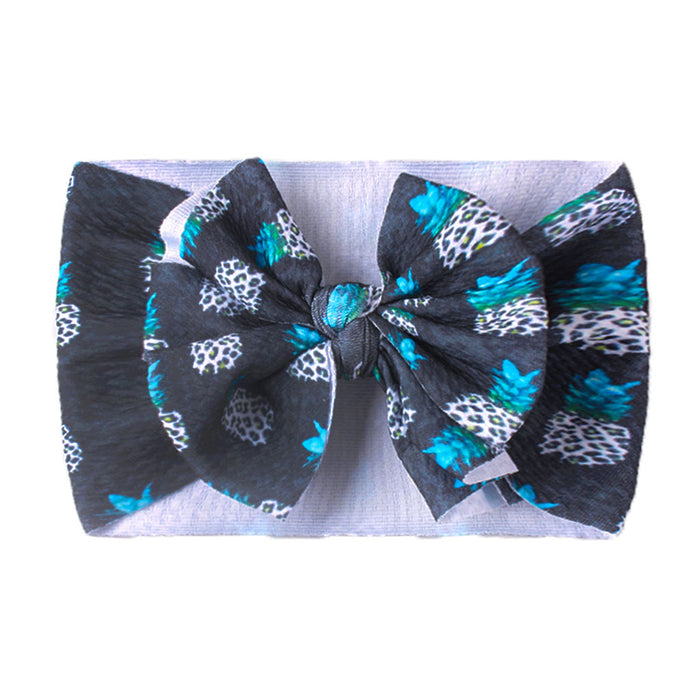 Wholesale DIY Fabric Baby Printed Bow Bandana sweatband JDC-HD-ML032