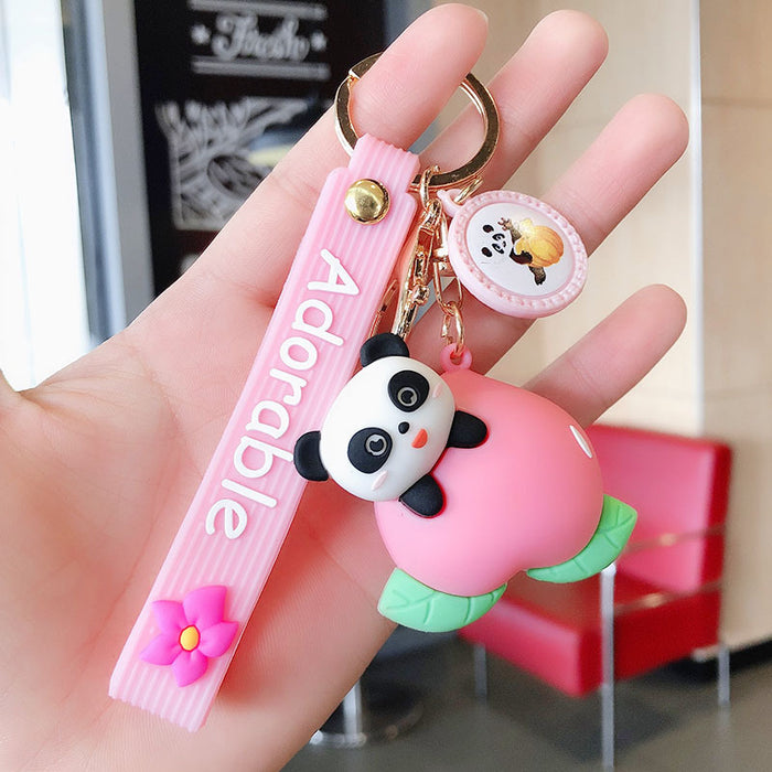 Wholesale Keychains For Backpacks cute fruit bear accessories doll cartoon keychain JDC-KC-FeiRun080