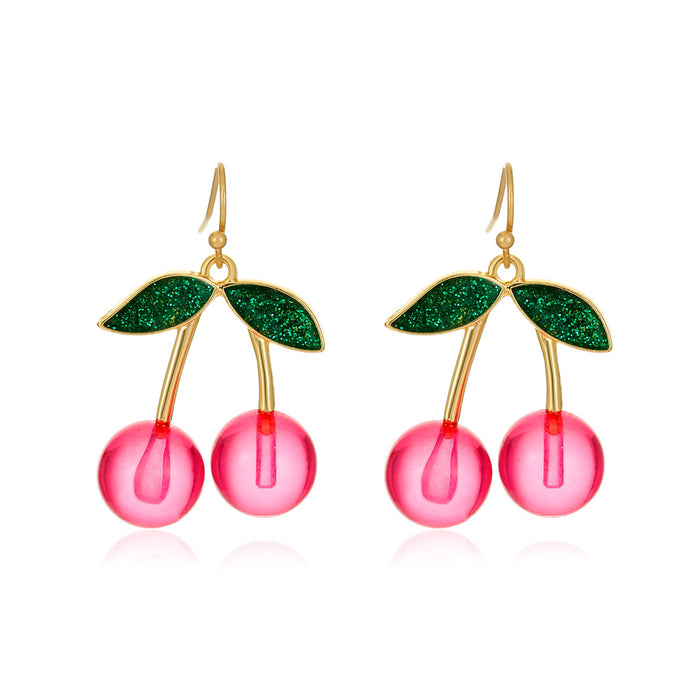 Jewelry WholesaleWholesale Cherry Glass Alloy Earrings JDC-ES-D200 Earrings 晴雯 %variant_option1% %variant_option2% %variant_option3%  Factory Price JoyasDeChina Joyas De China