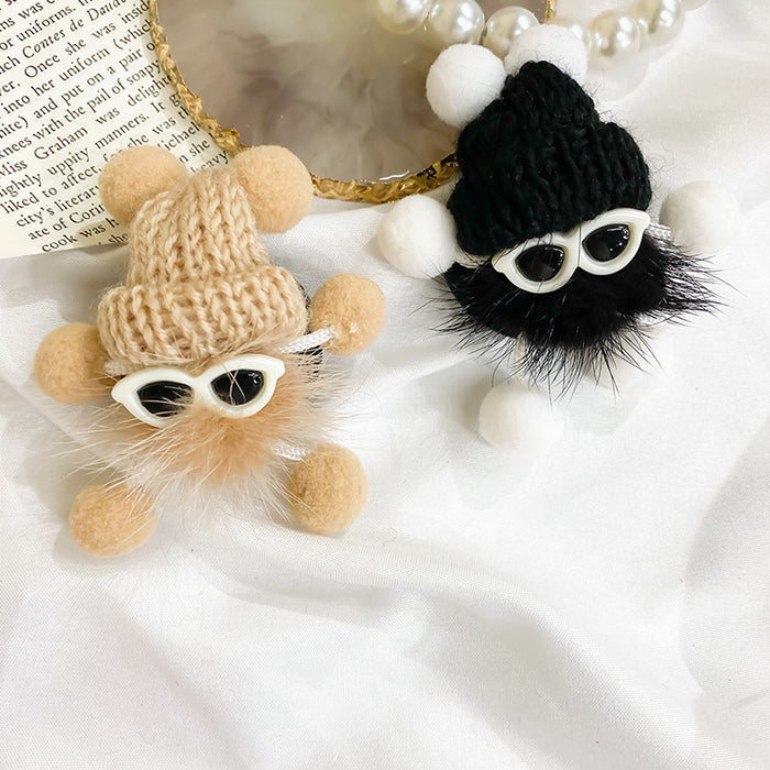 Wholesale Doll Sunglasses Knitted Cell Phone Airbag Holder JDC-PS-BaiY041