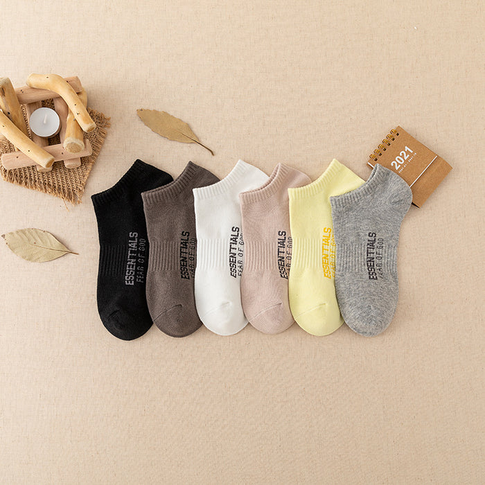 Wholesale boat socks socks simple letters trend sports socks trend socks (F) JDC-SK-jiayuan004